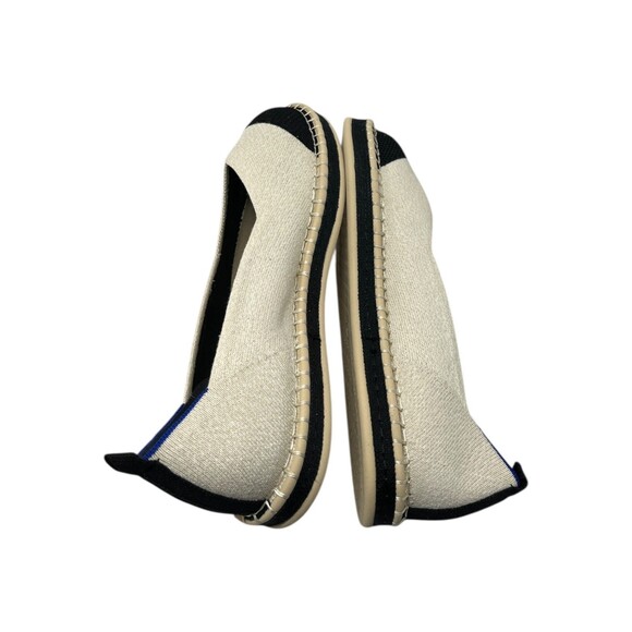 Rothy's Espadrille Women's Size 11  White Navy Boardwalk Slip On Flats - Picture 6 of 10